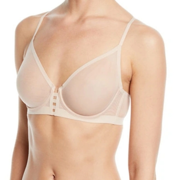 Livy Beige Nude Mesh Underwire Bra Size 34D - Picture 2 of 12